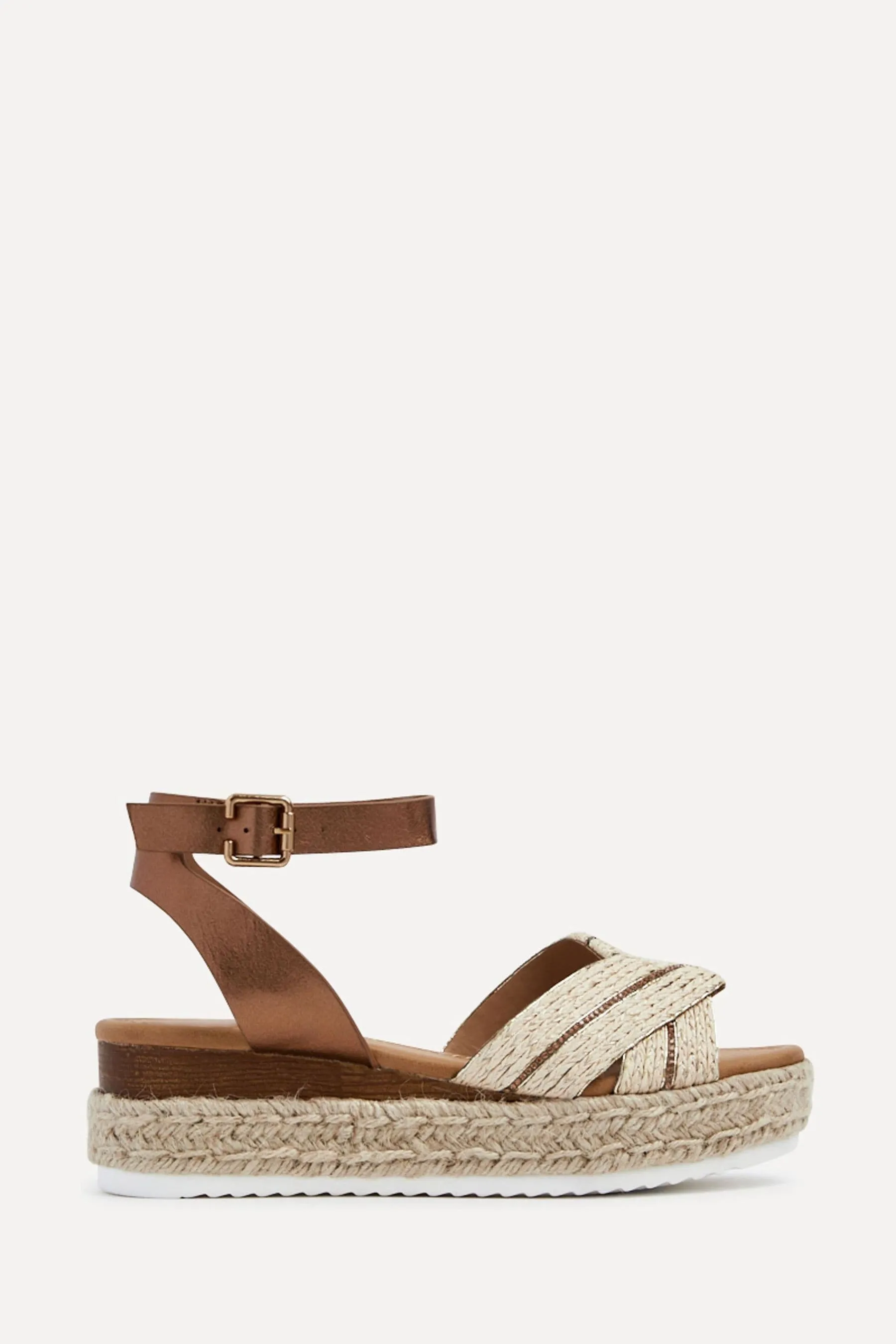 Linzi - Hazel - Zeppe con zeppa e zeppa con zeppa e espadrilles incrociate