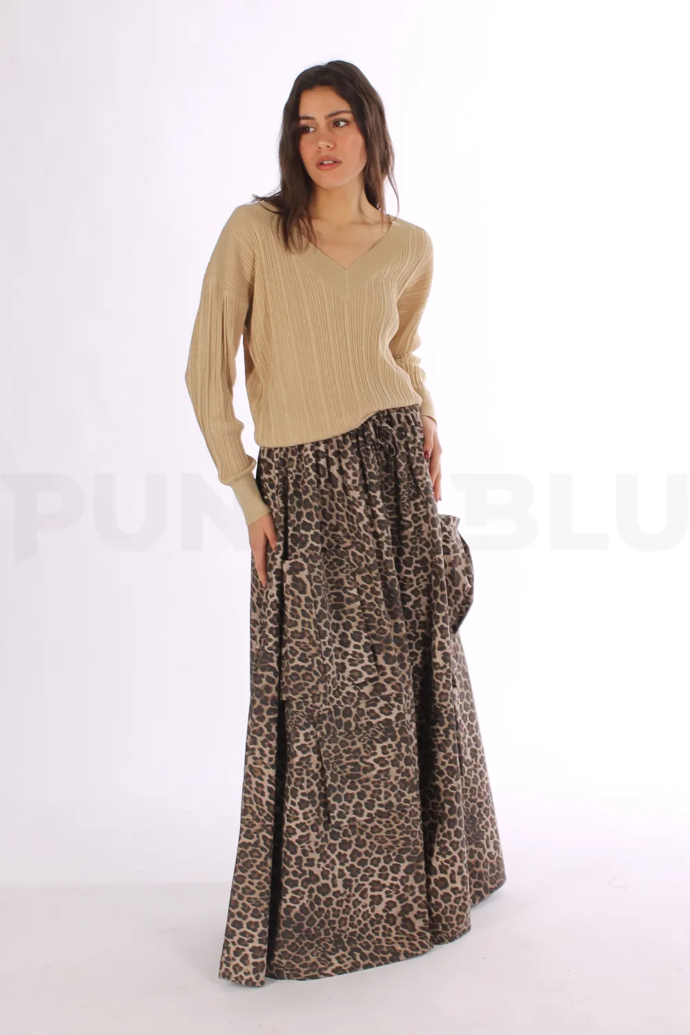 LIU JO | GONNA LUNGA LEOPARDATA - Punto Blu