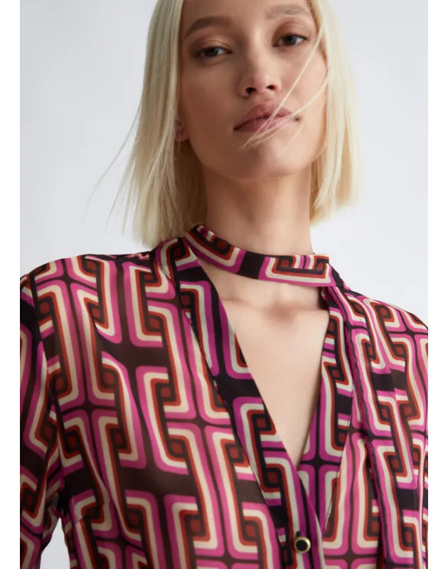 LIU JO - Camicia con stampa geometrica