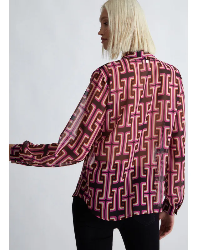 LIU JO - Camicia con stampa geometrica