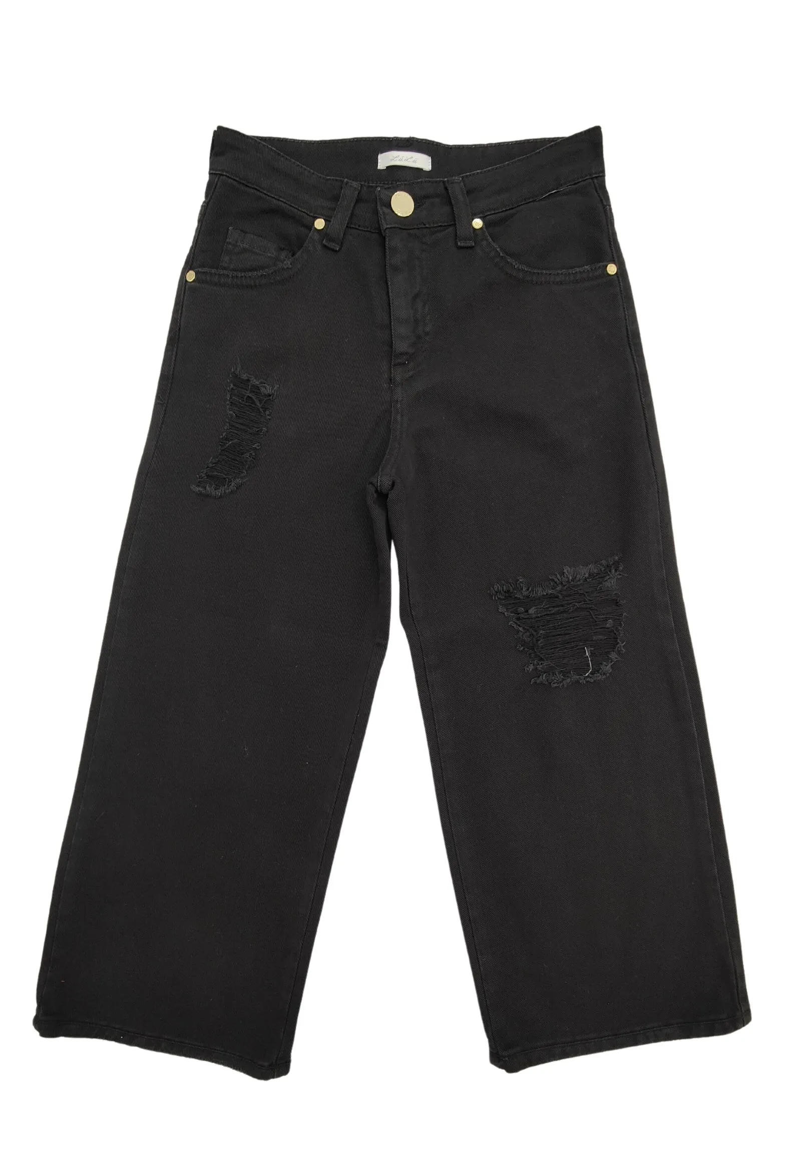 LULU  pantaloni neri zampa