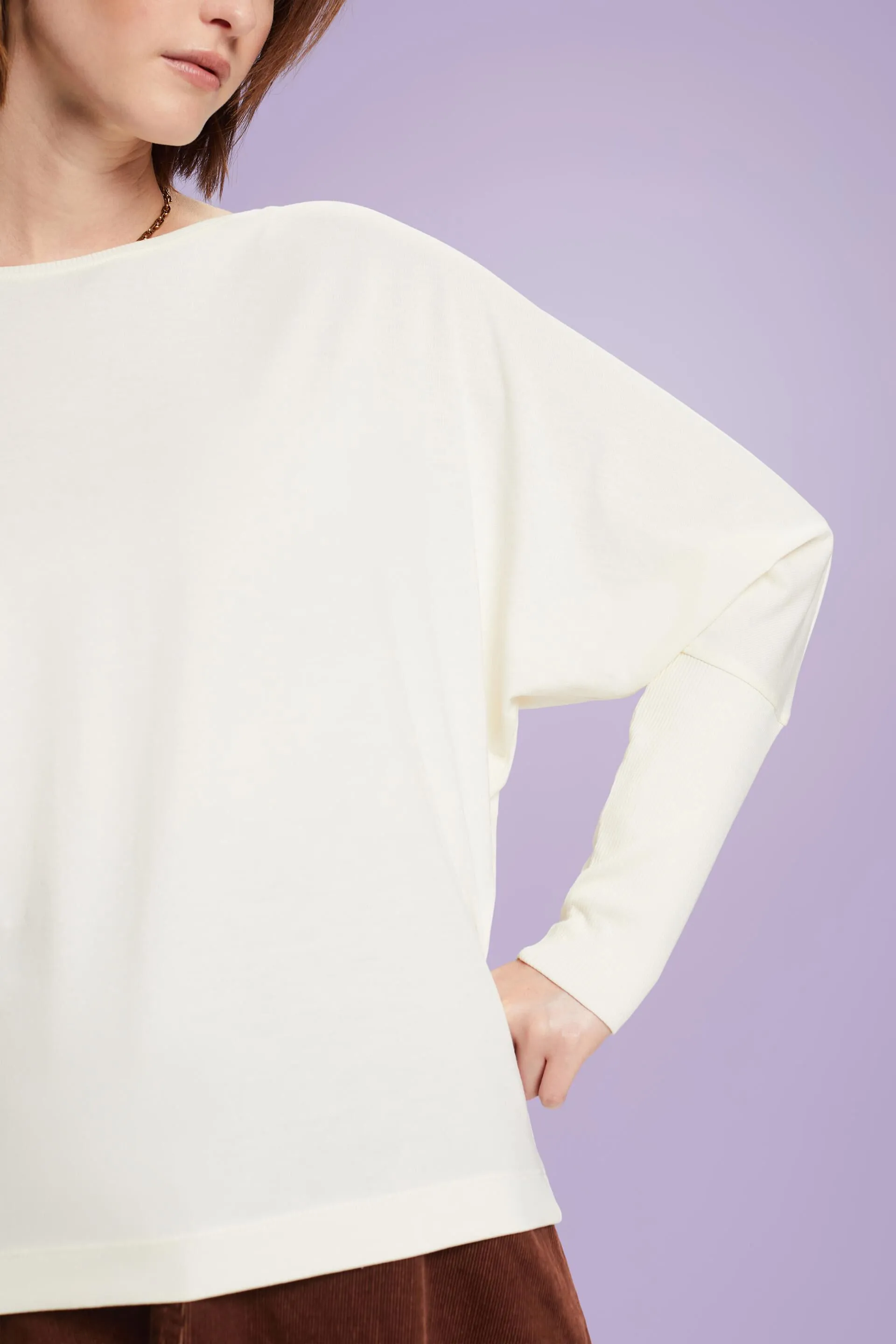 Maglia con maniche a pipistrello