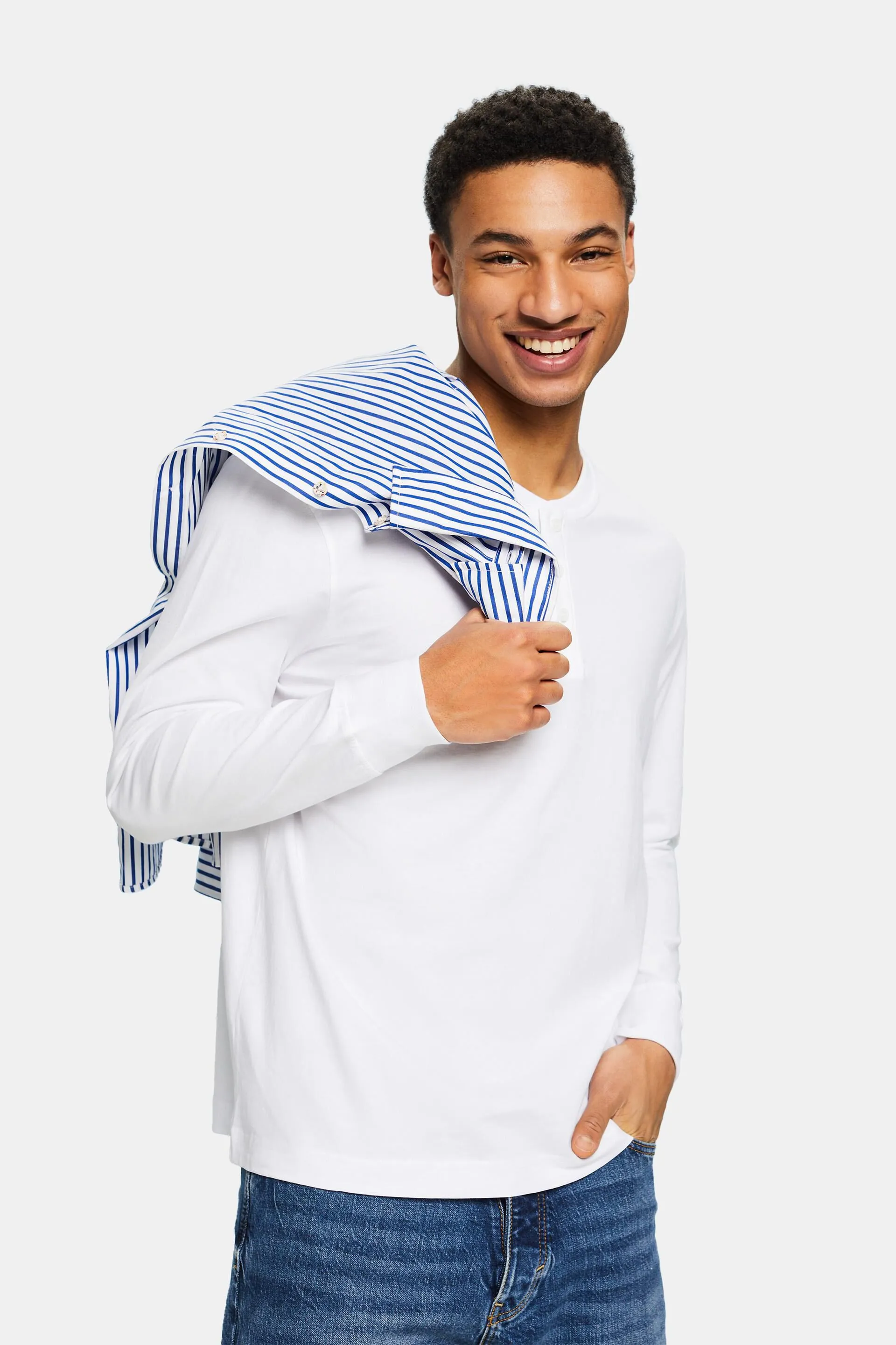Maglia henley in jersey