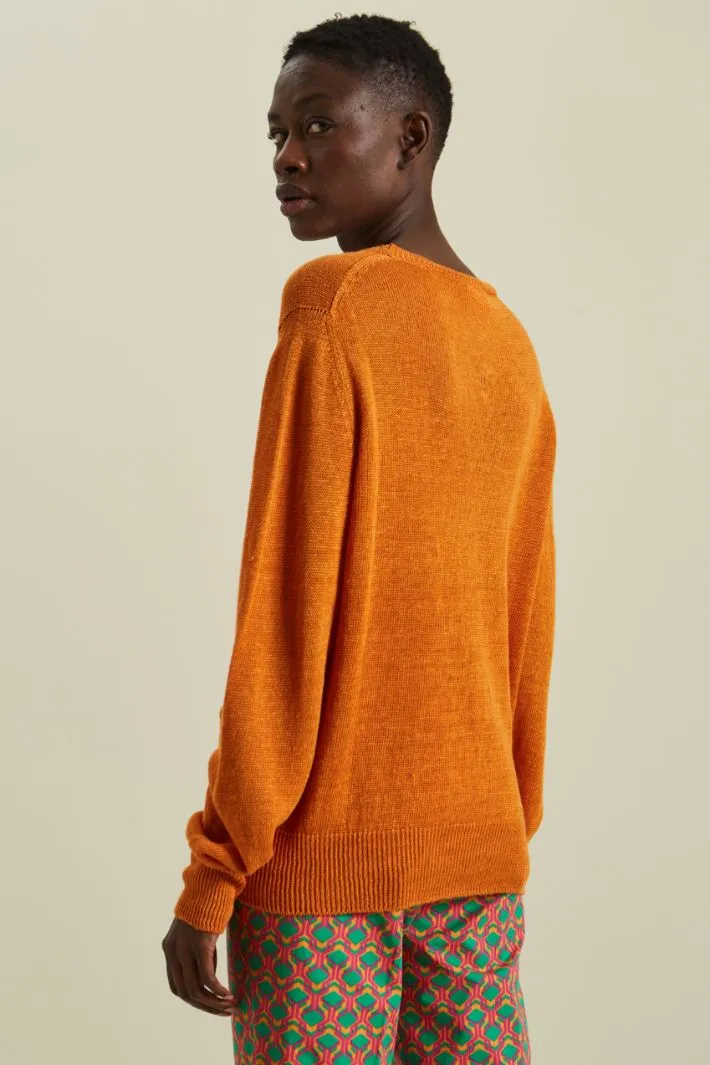 Maglia in filato di lino