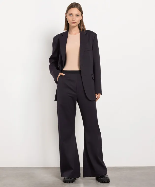 Maison Margiela MM6 Pantaloni a zampa blu S52KA0448S47848