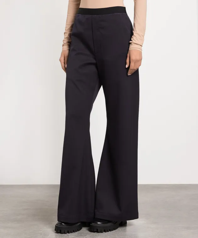 Maison Margiela MM6 Pantaloni a zampa blu S52KA0448S47848