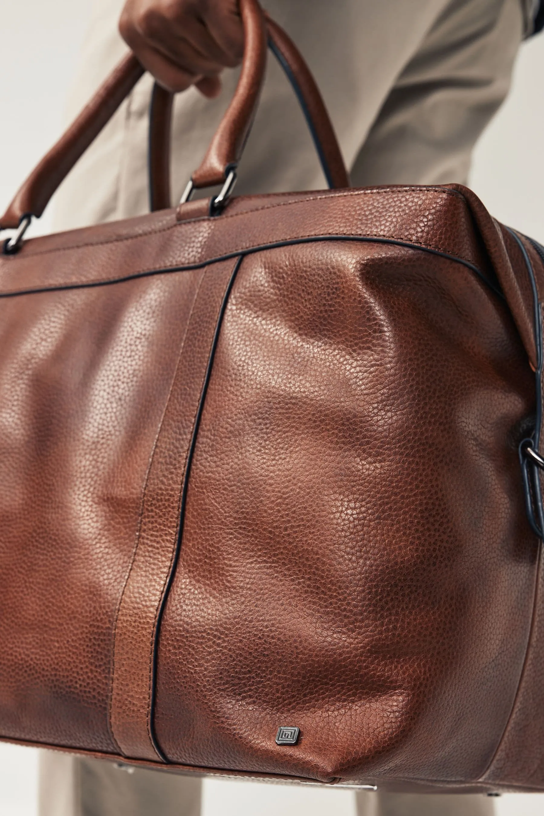 Marrone  - Borsa grande in pelle