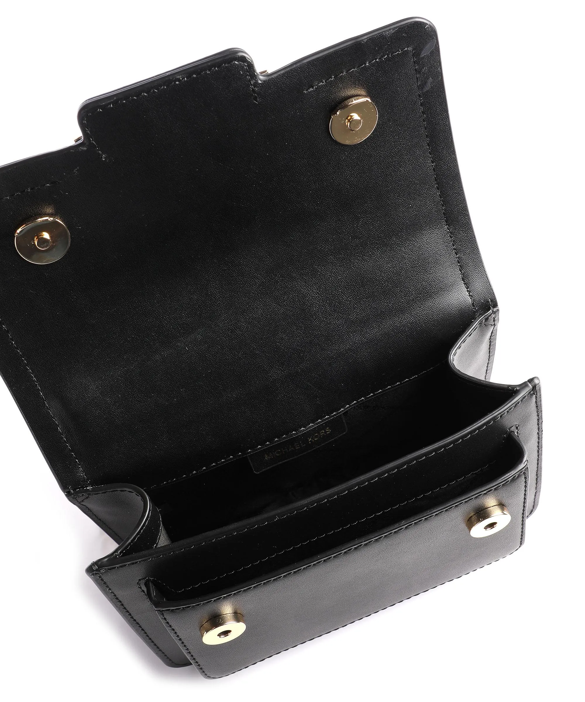  Michael Kors Heather Borsa a spalla pelle sintetica nero  