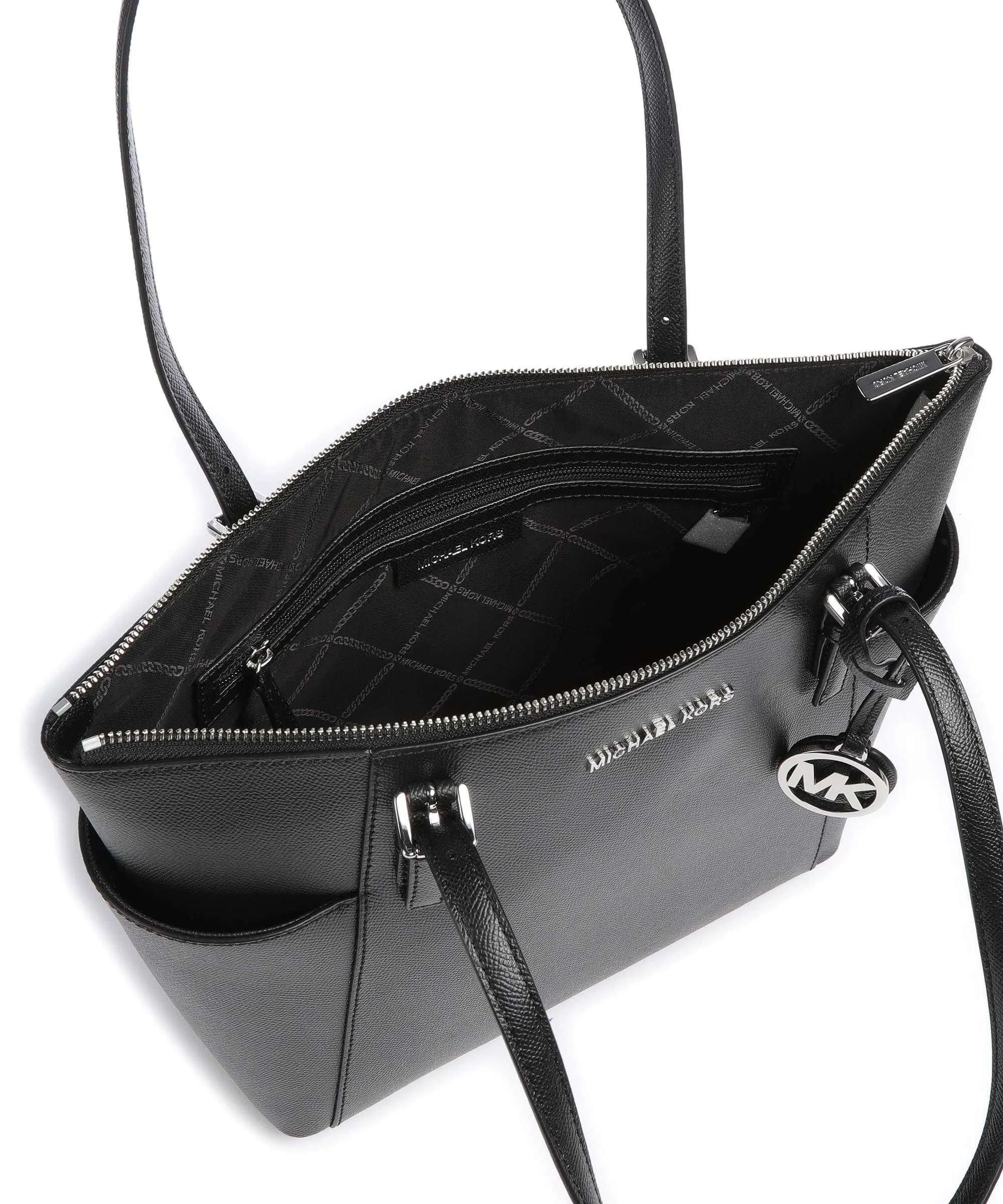 Michael Kors Jet Set Item Borsa shopper pelle di vacchetta grana nero  