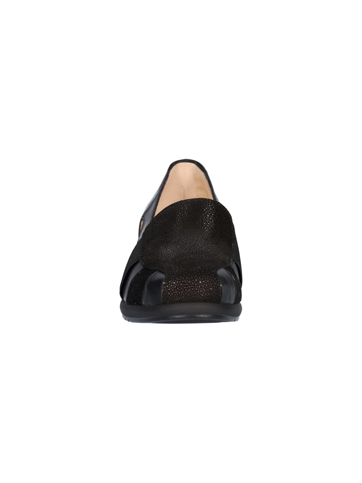 Mocassino con zeppa bassa Confort da donna nero