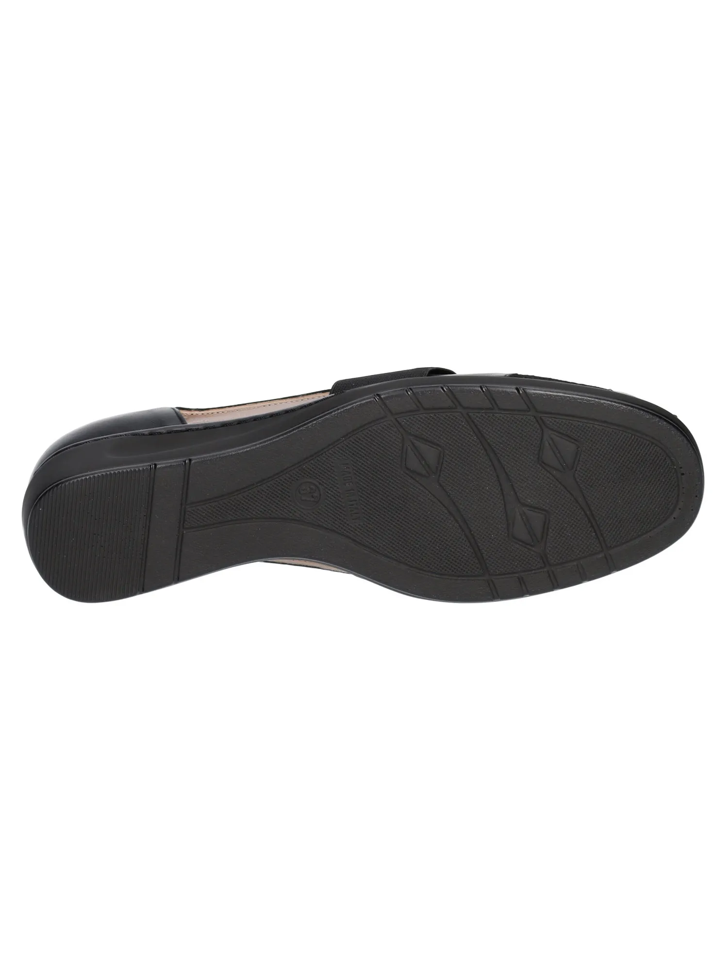 Mocassino con zeppa bassa Confort da donna nero