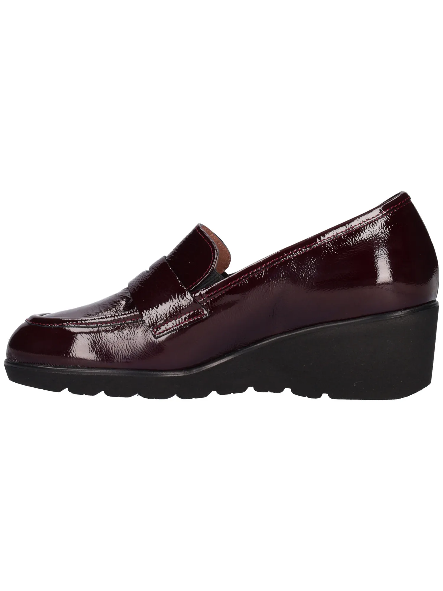 Mocassino con zeppa Confort da donna bordeaux