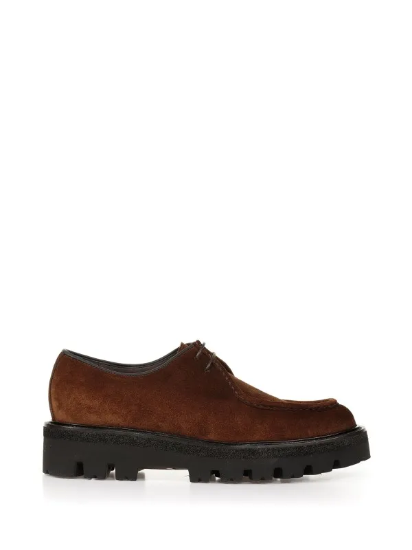 Mocassino in suede con maxi suola