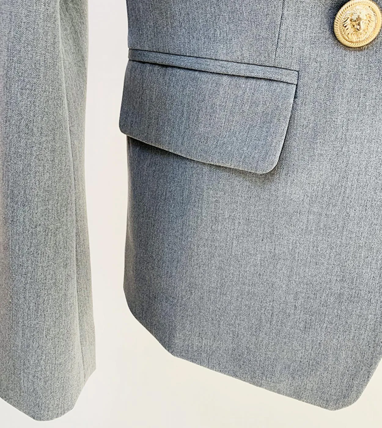 Moda di alta qualità 2023 Giacca Deisigner Womens Lion Buttons Doppio petto Slim Classic collo a scialle Blazerblazers
