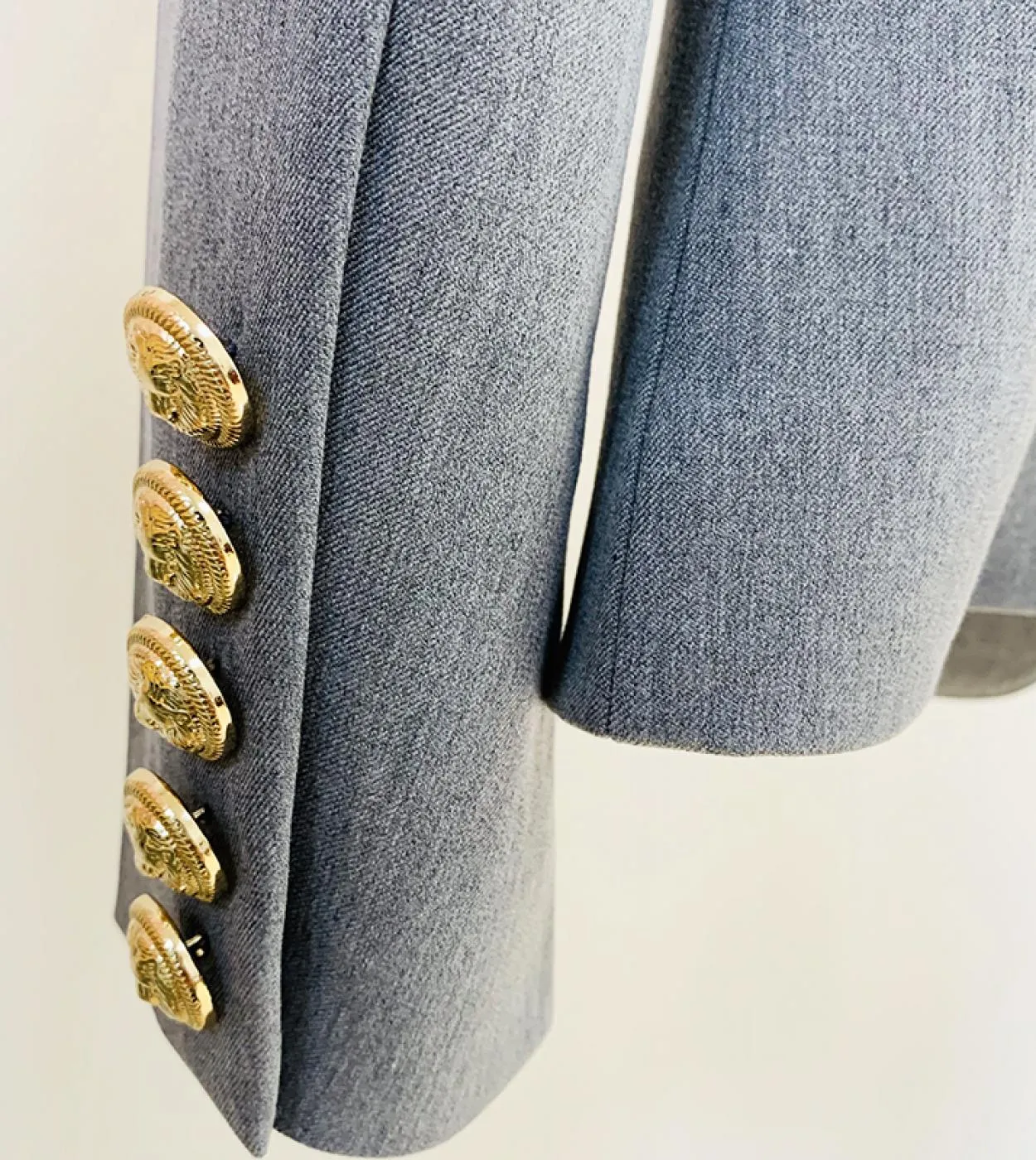 Moda di alta qualità 2023 Giacca Deisigner Womens Lion Buttons Doppio petto Slim Classic collo a scialle Blazerblazers