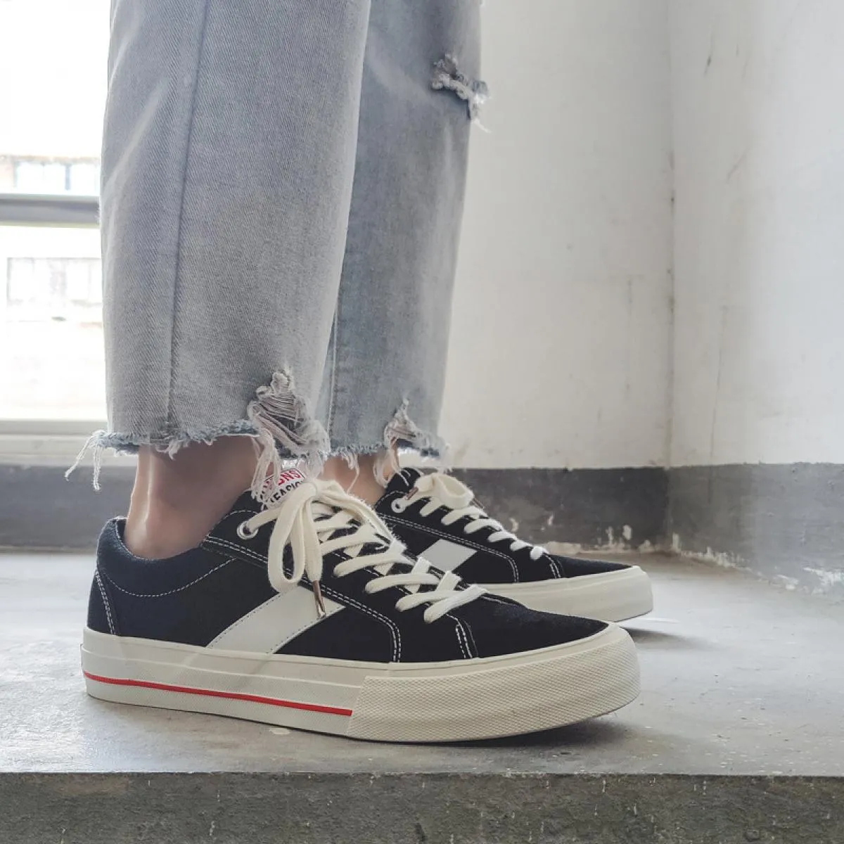 Moda Donna Sneakers Low Top Lace-up Outdoor Uomo Scarpe casual Appartamenti Traspiranti Comode scarpe di tela Uomo Zapatos H