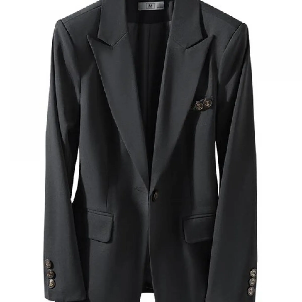 Moda Nero Arancione Caffè Giacca da donna Giacca da ufficio da donna formale Giacca da donna a maniche lunghe con bottone singol