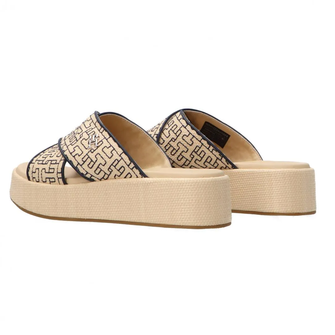 Mono rafia flatform FW0FW07895 Beige
