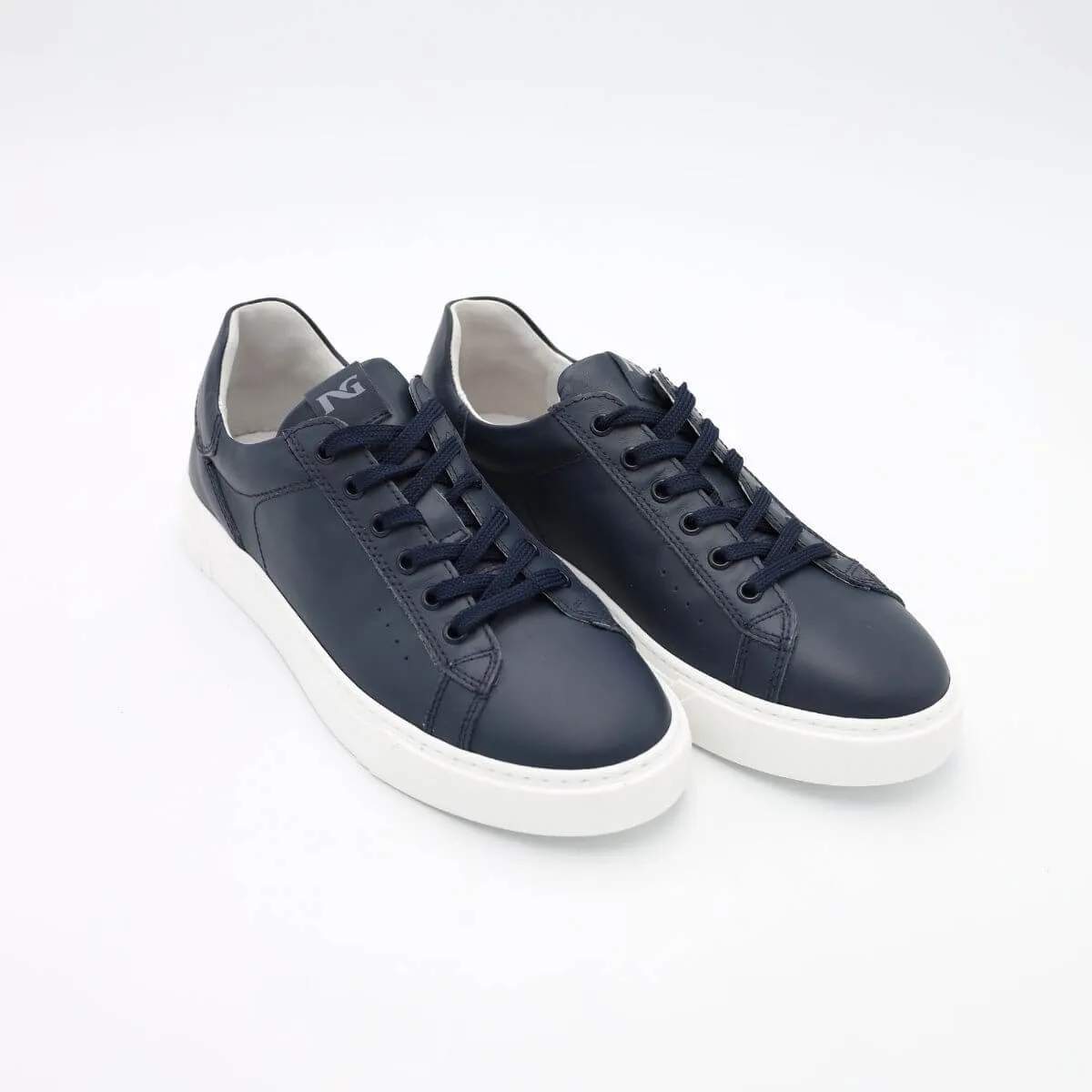 NERO GIARDINI SNEAKER E400240U 207 PELLE BLU  