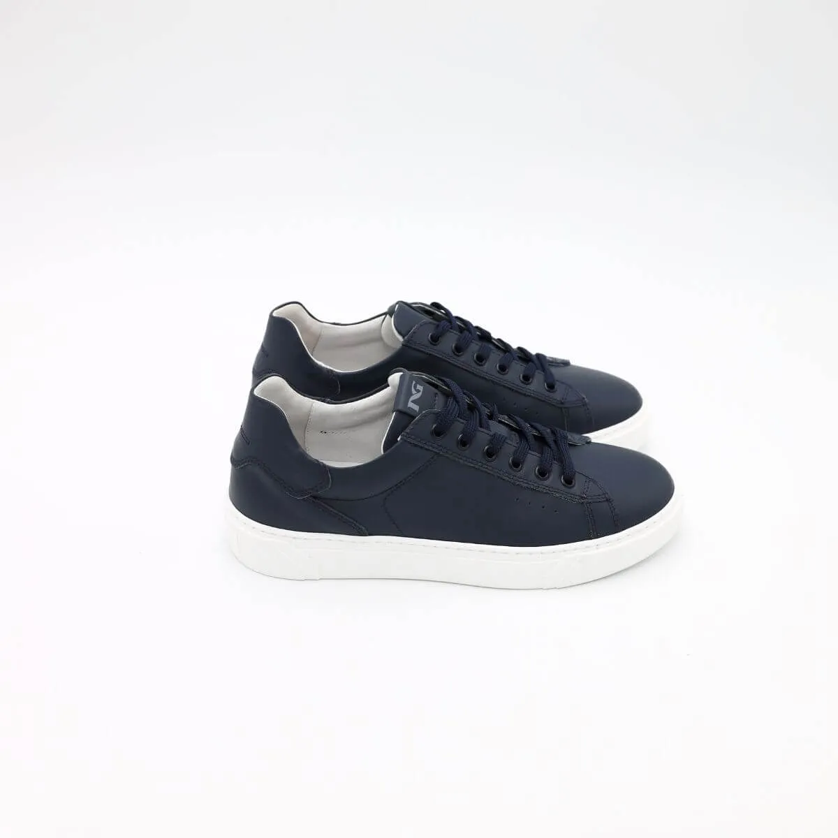 NERO GIARDINI SNEAKER E400240U 207 PELLE BLU  