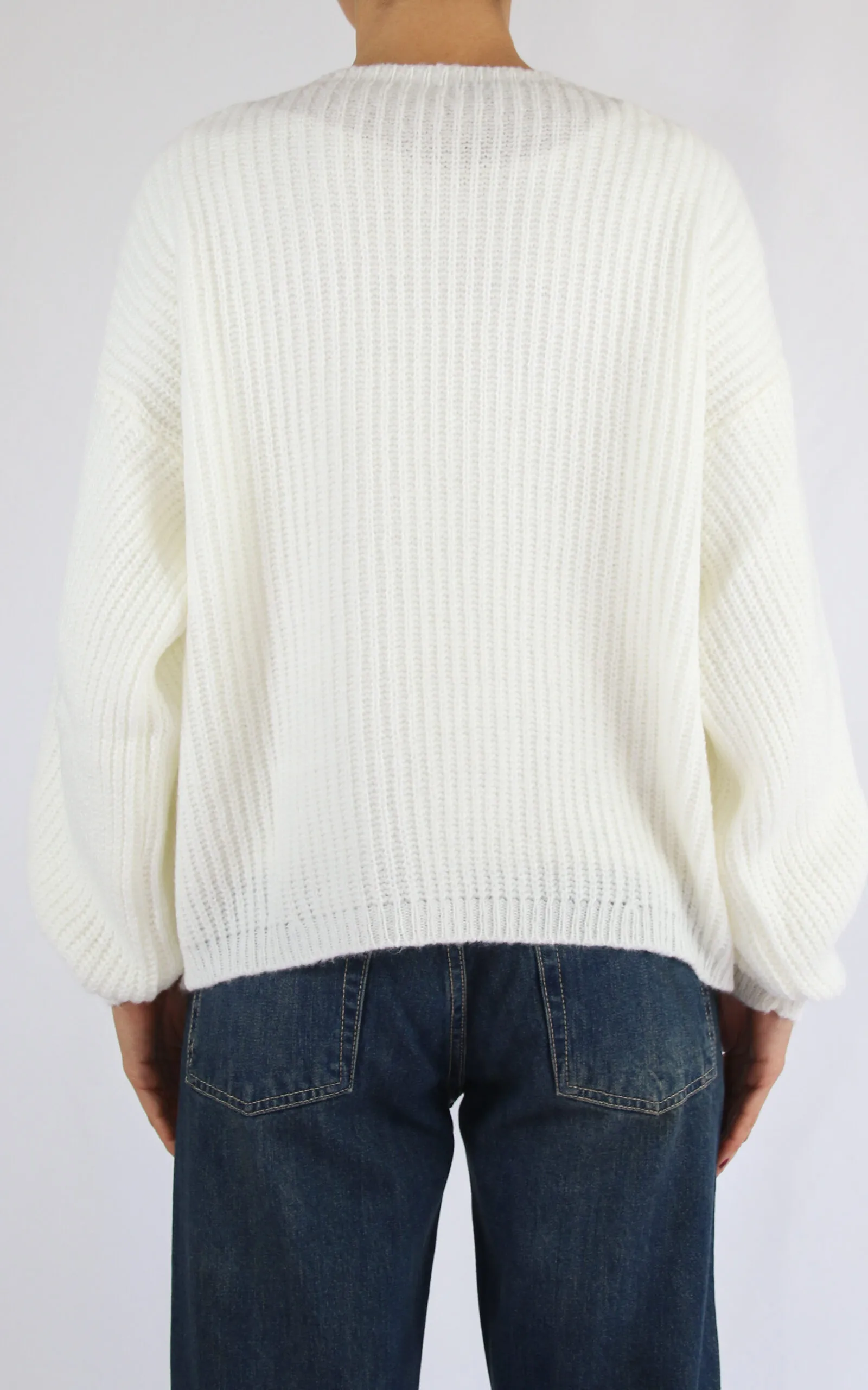 Off-On – maglia con pietre – burro