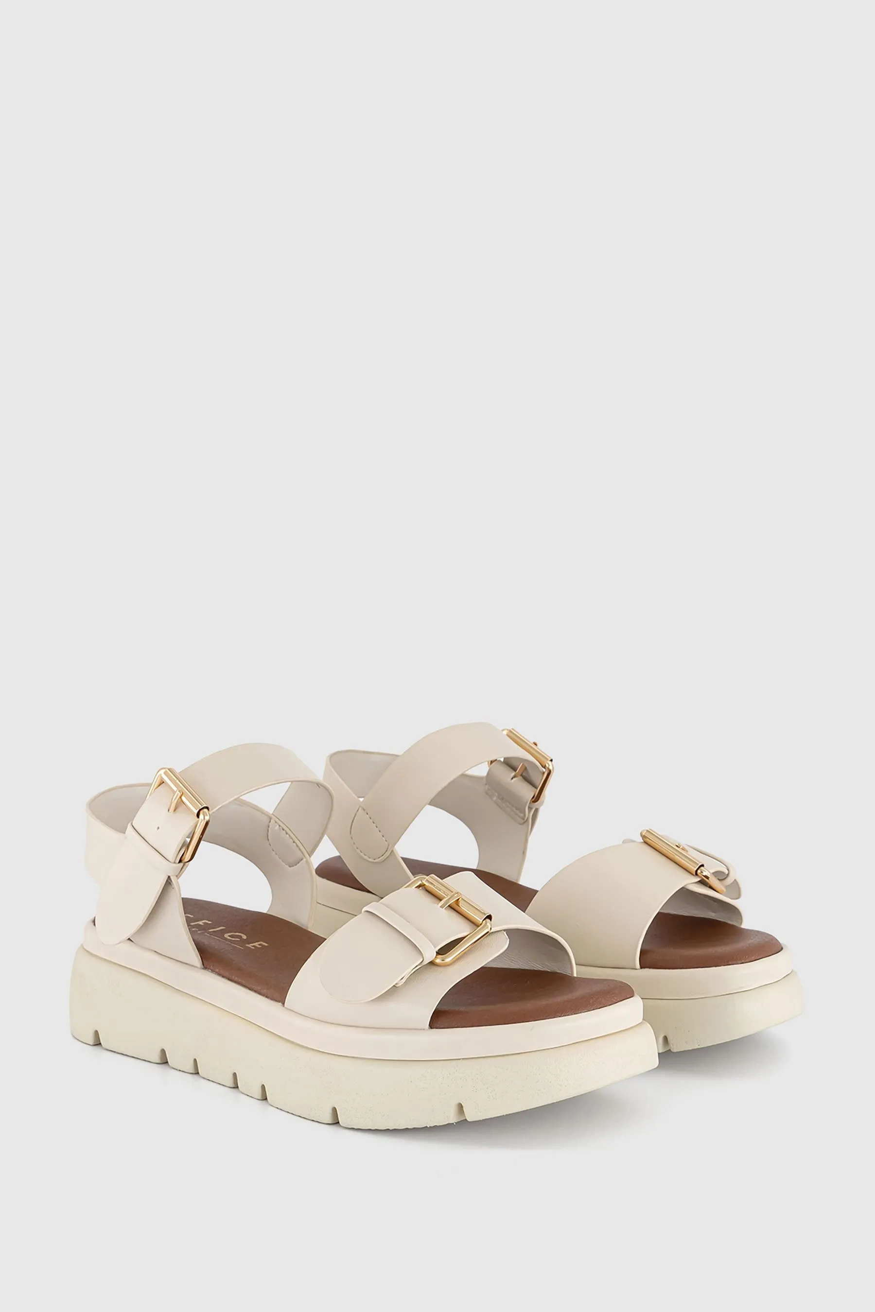 Office - Sandali flatform con fibbia