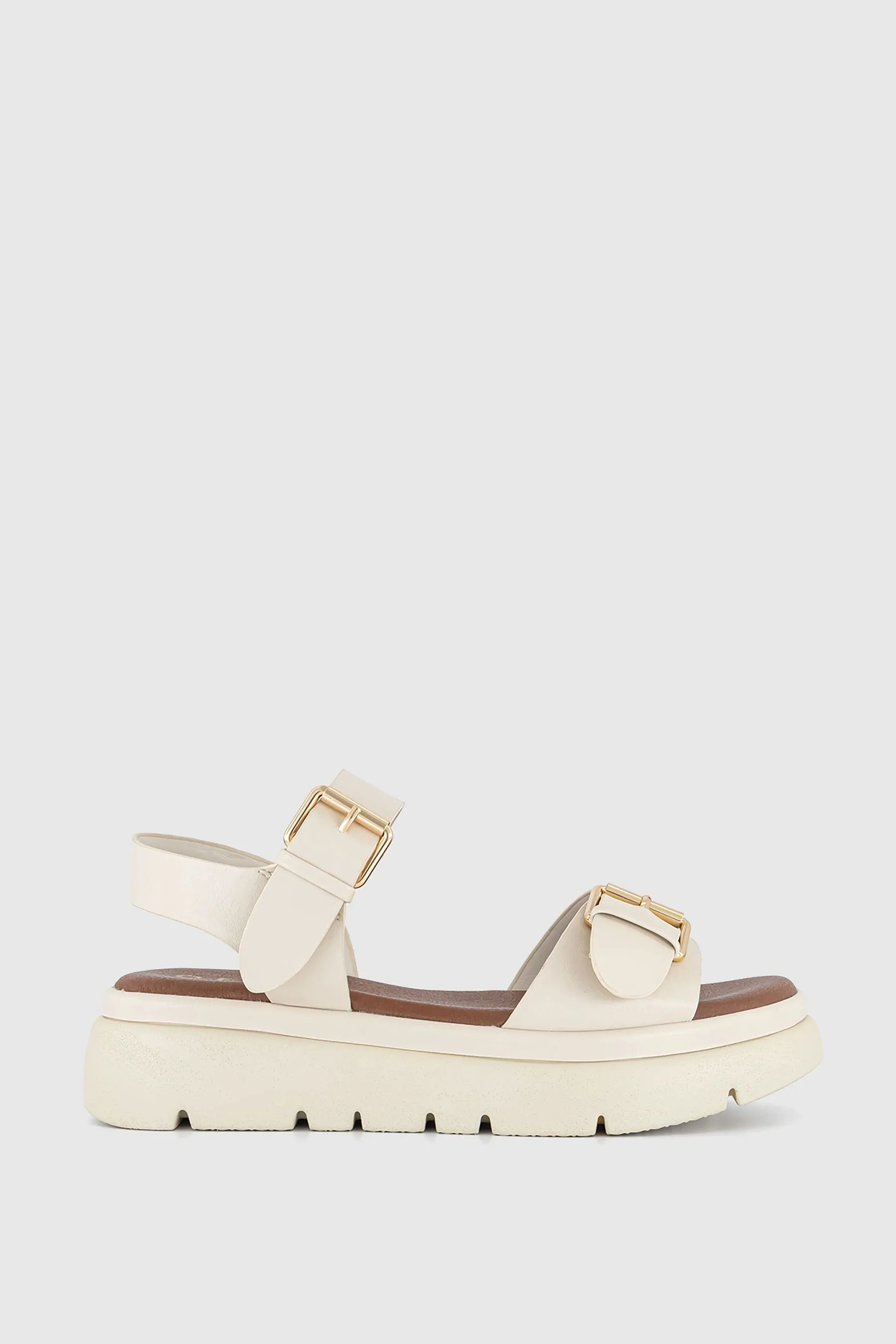 Office - Sandali flatform con fibbia
