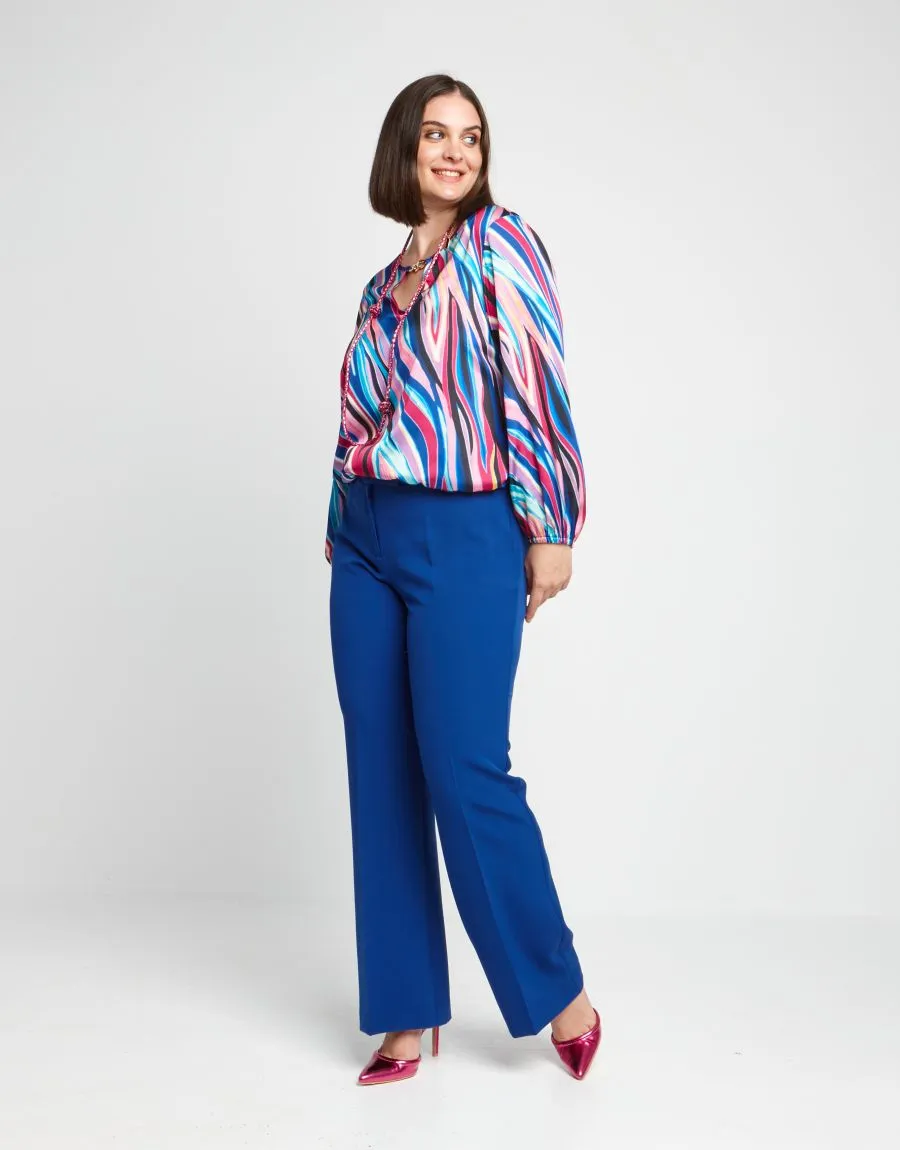 Pantalone a zampa bluette