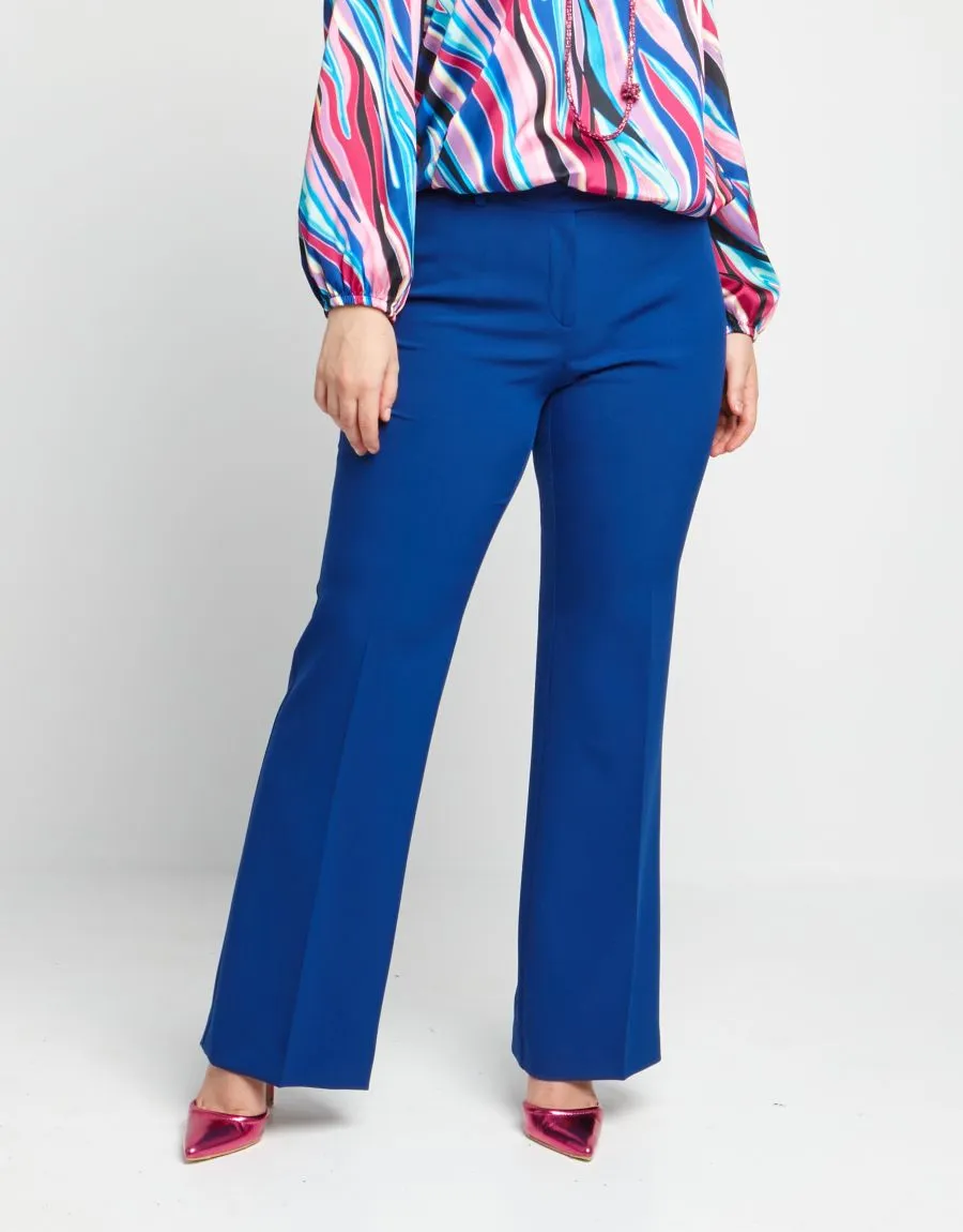 Pantalone a zampa bluette