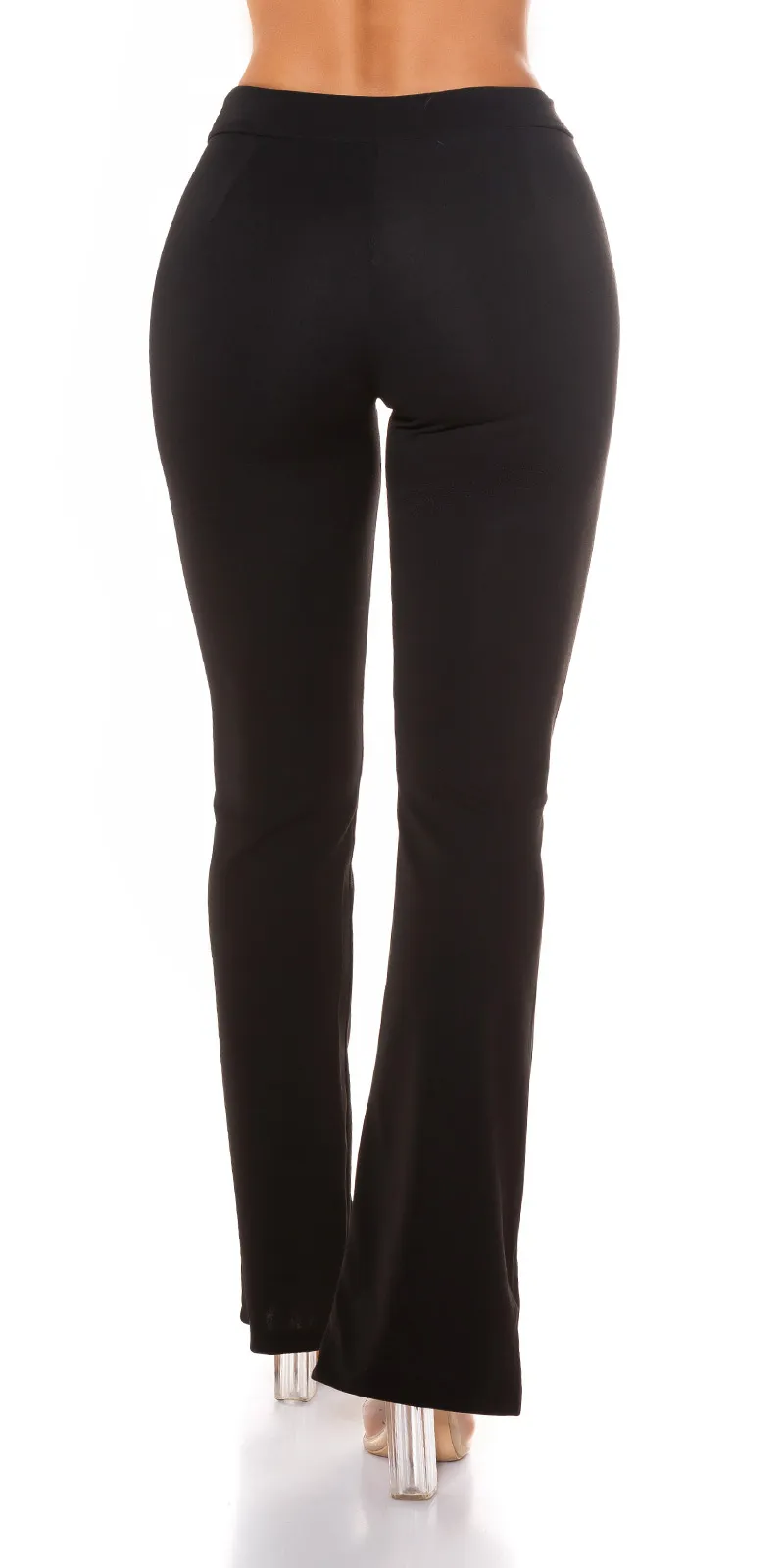 Pantalone a zampa LE181 nero