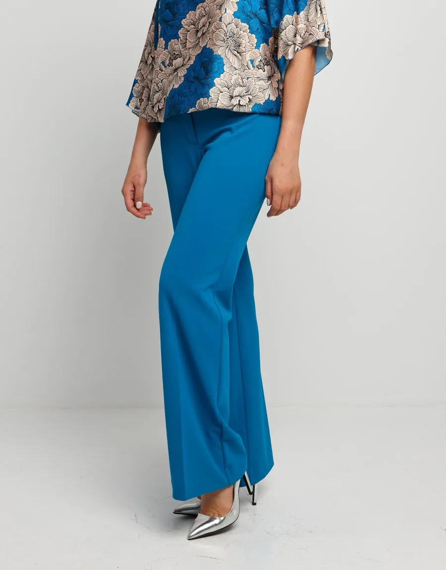 Pantalone a zampa turchese