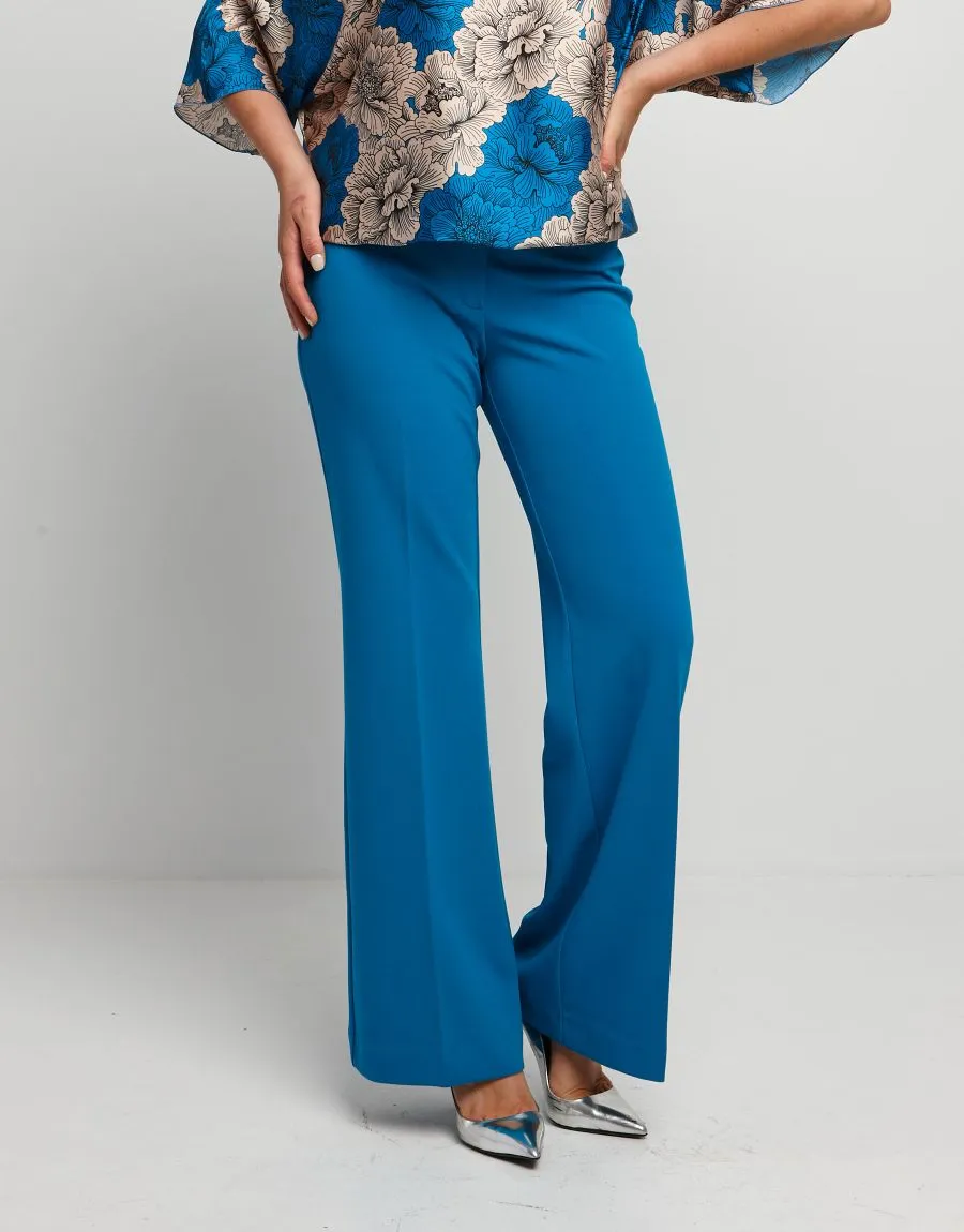 Pantalone a zampa turchese