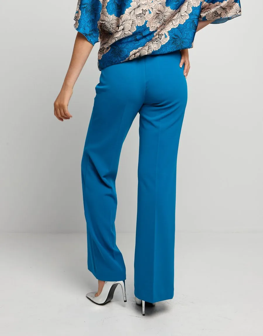Pantalone a zampa turchese