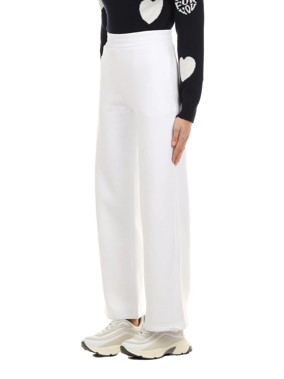 PANTALONE TUTA IN MISTO COTONE BIANCO