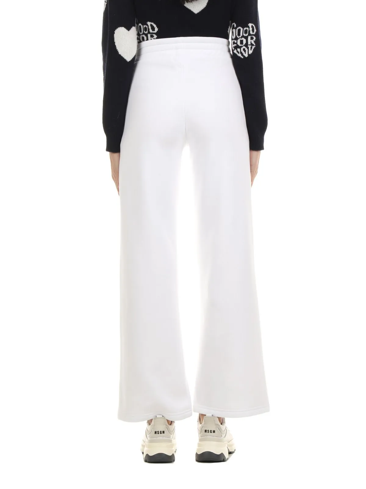 PANTALONE TUTA IN MISTO COTONE BIANCO