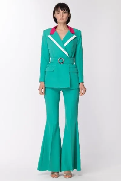 Pantaloni a zampa Verde