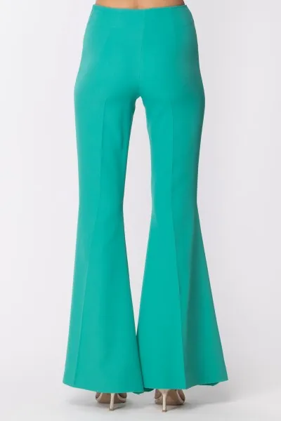 Pantaloni a zampa Verde
