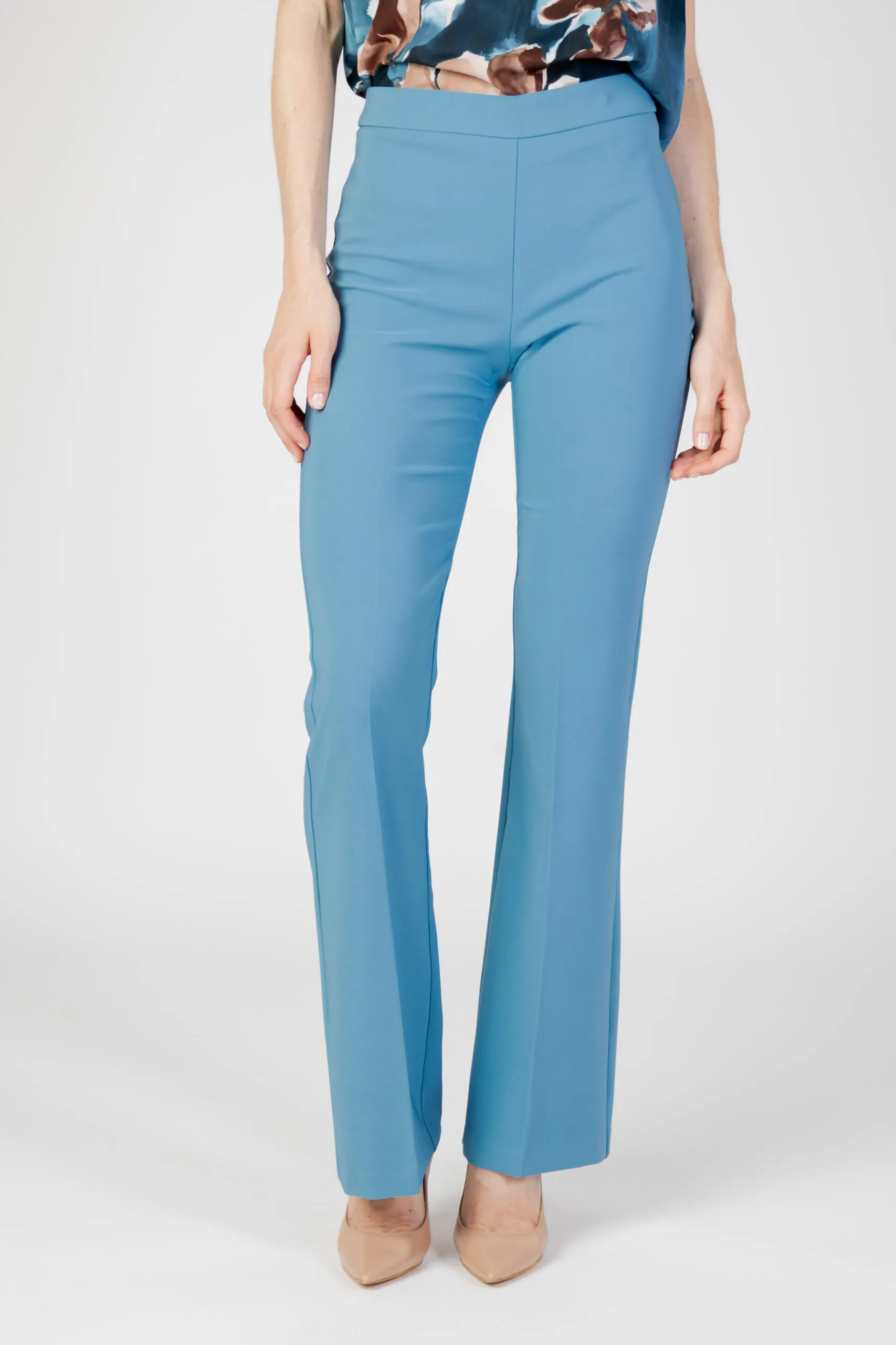 Pantaloni bootcut Rinascimento rewi  zampa Turchese