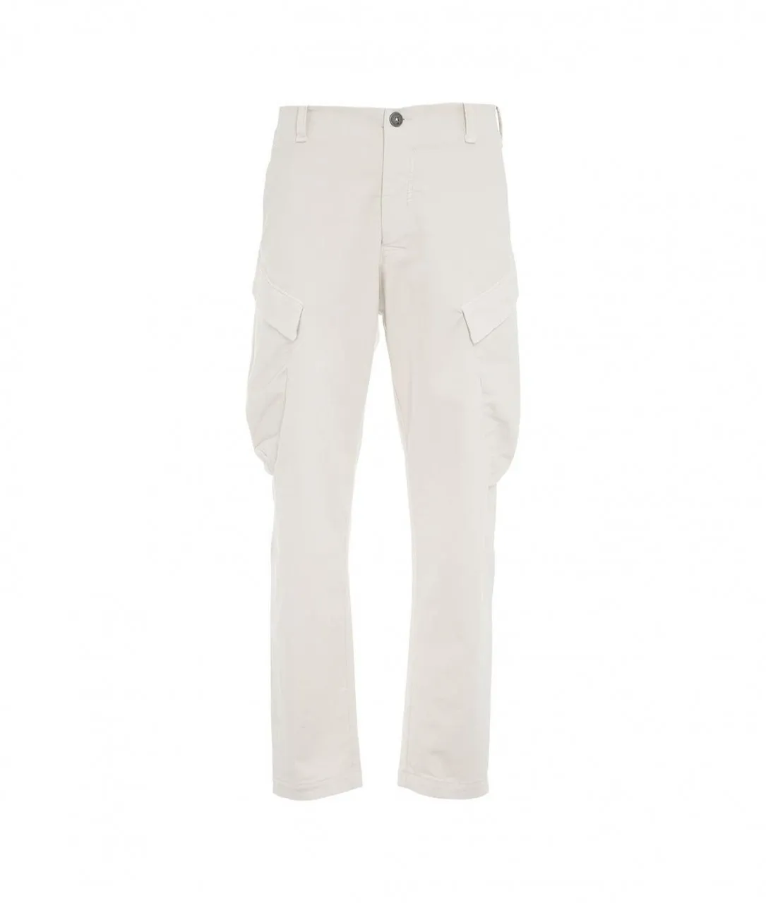 Pantaloni con tache cargo bianco bianco