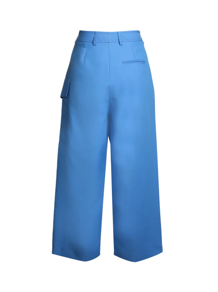 Pantaloni cropped in cotone