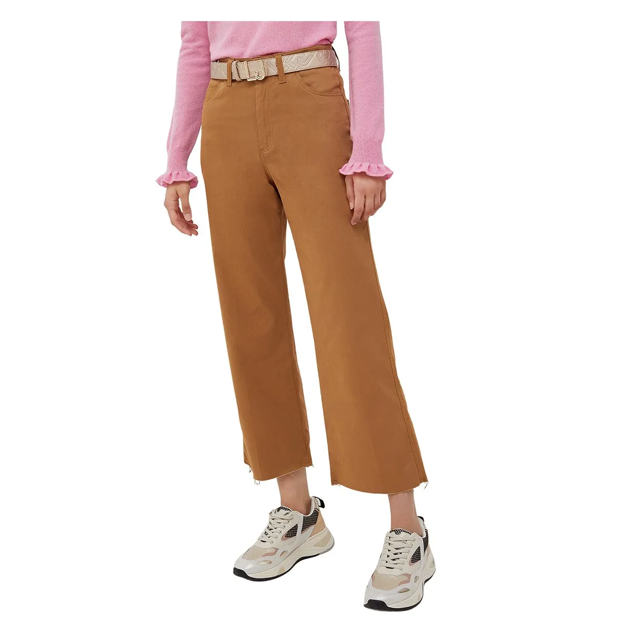Pantaloni Liu-Jo Cropped Tabacco