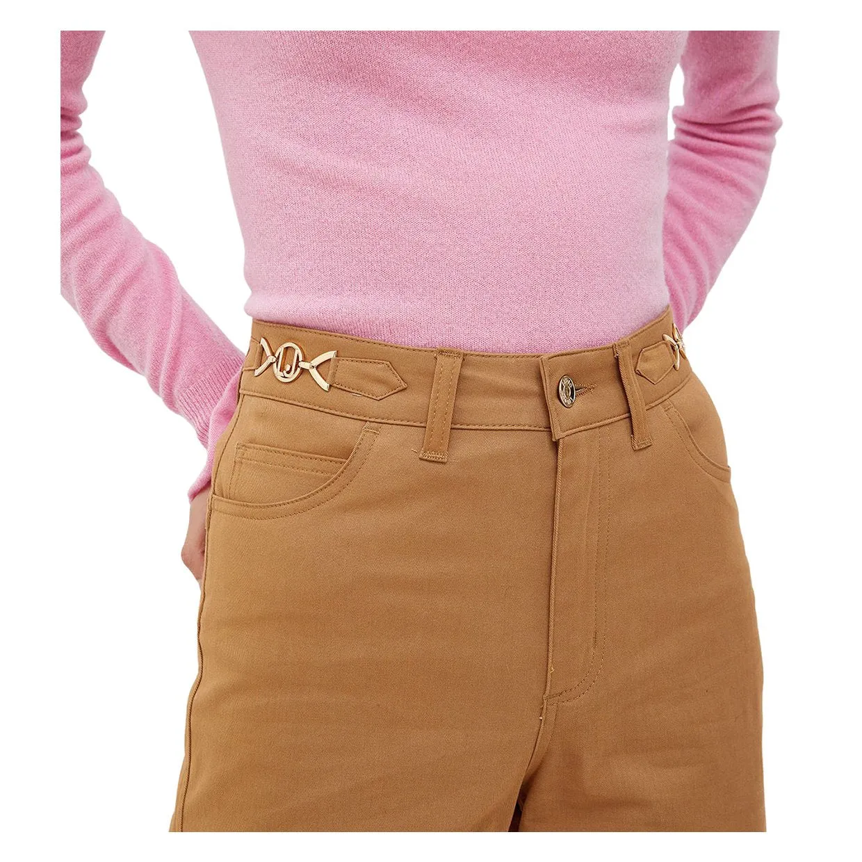Pantaloni Liu-Jo Cropped Tabacco