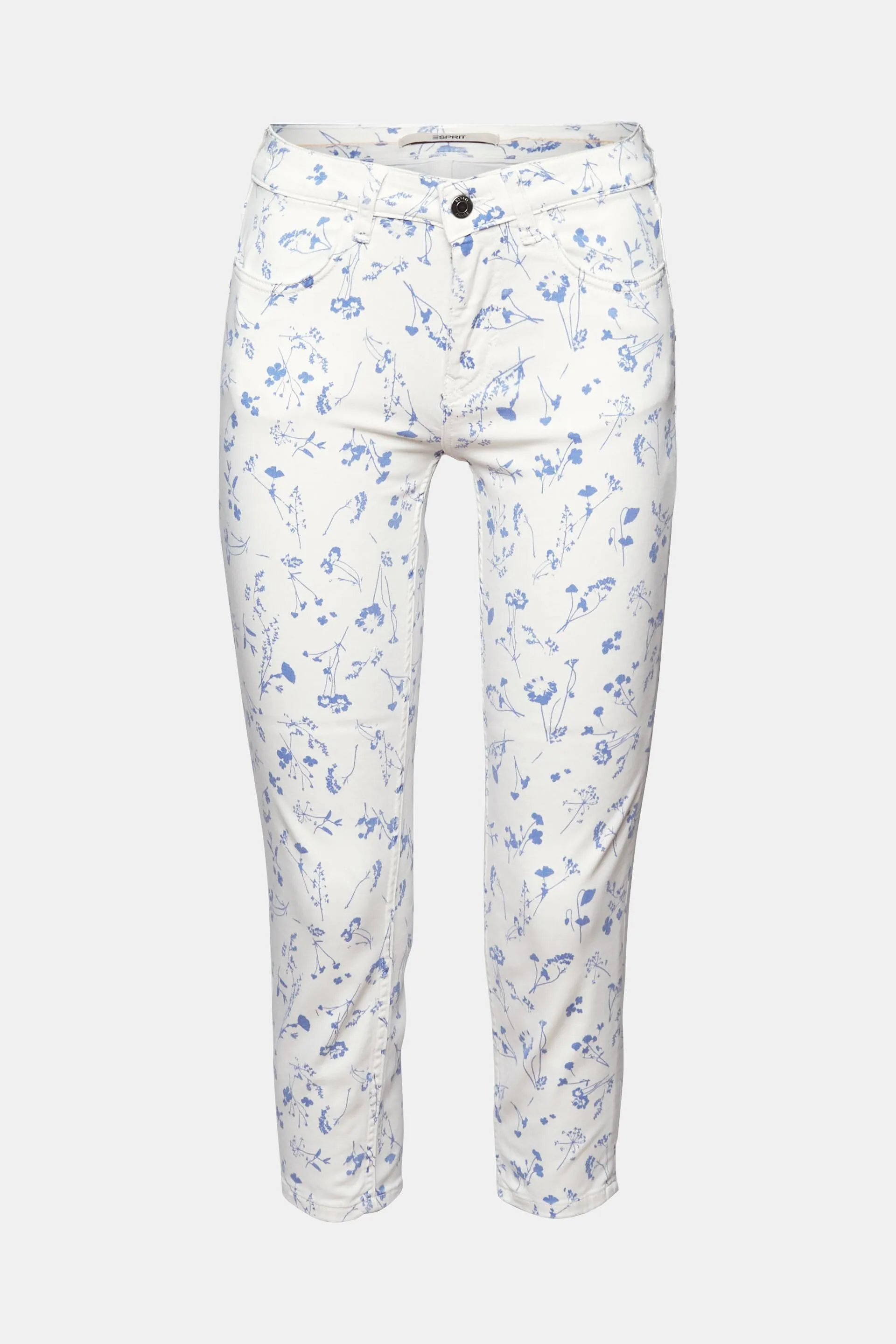 Pantaloni slim cropped stampati