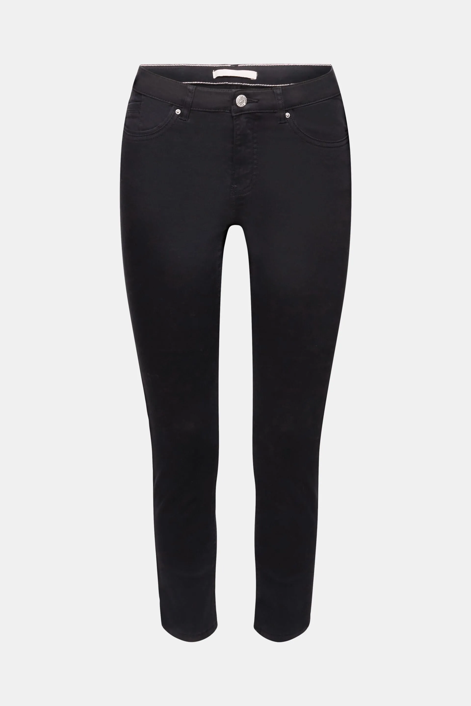 Pantaloni stretch a vita media cropped