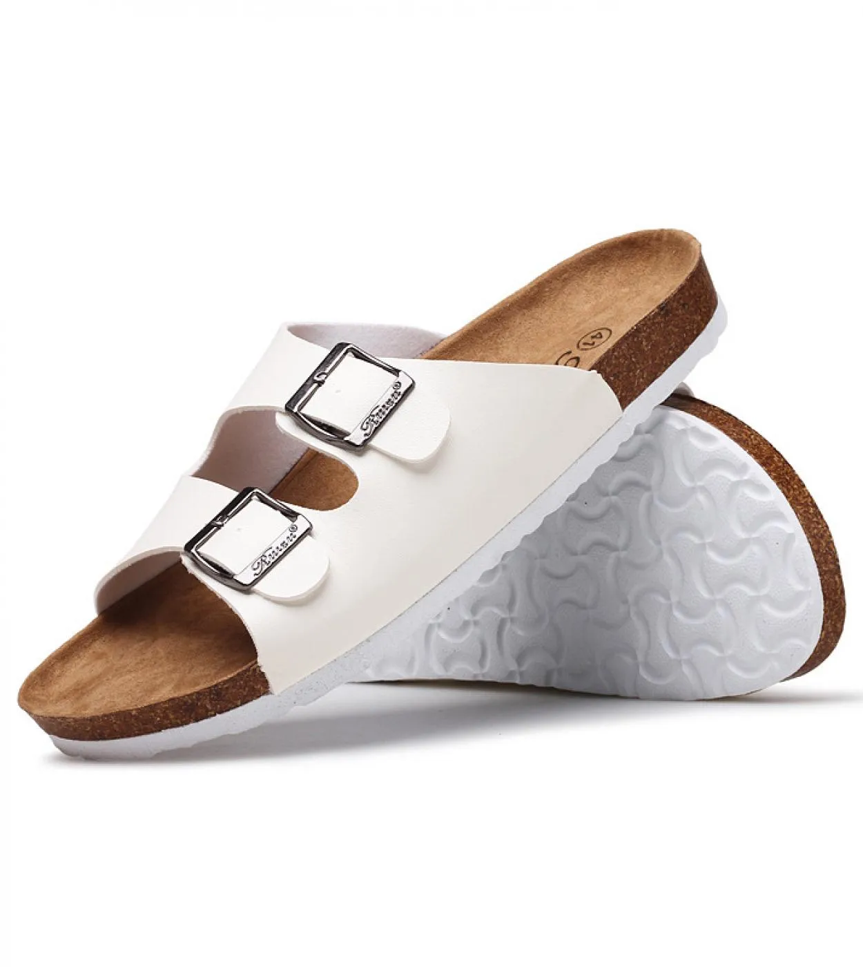 Pantofole da uomo Comfort Soft Cork Two Buckle Slides Calzature Outdoor o Indoor Infradito Beach Uomo Scarpe Sandali 2023