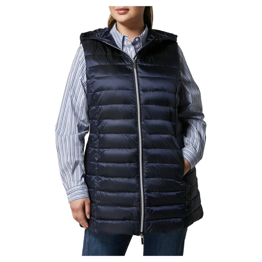 PERSONA by Marina Rinaldi maxi gilet trapuntato donna blu 2413291011600 FEMME