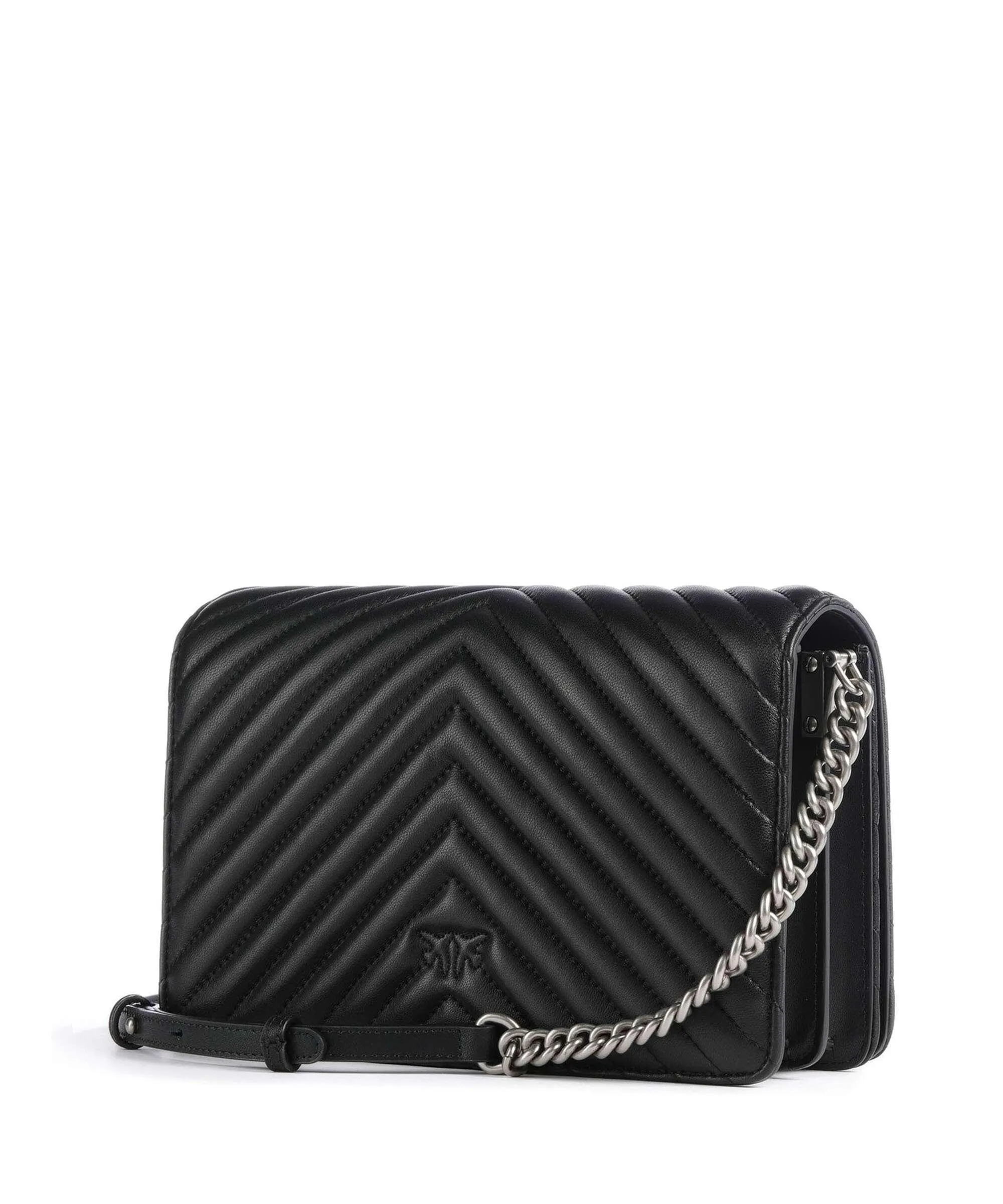  Pinko Love Click Classic Borsa a tracolla pelle di pecora nero  
