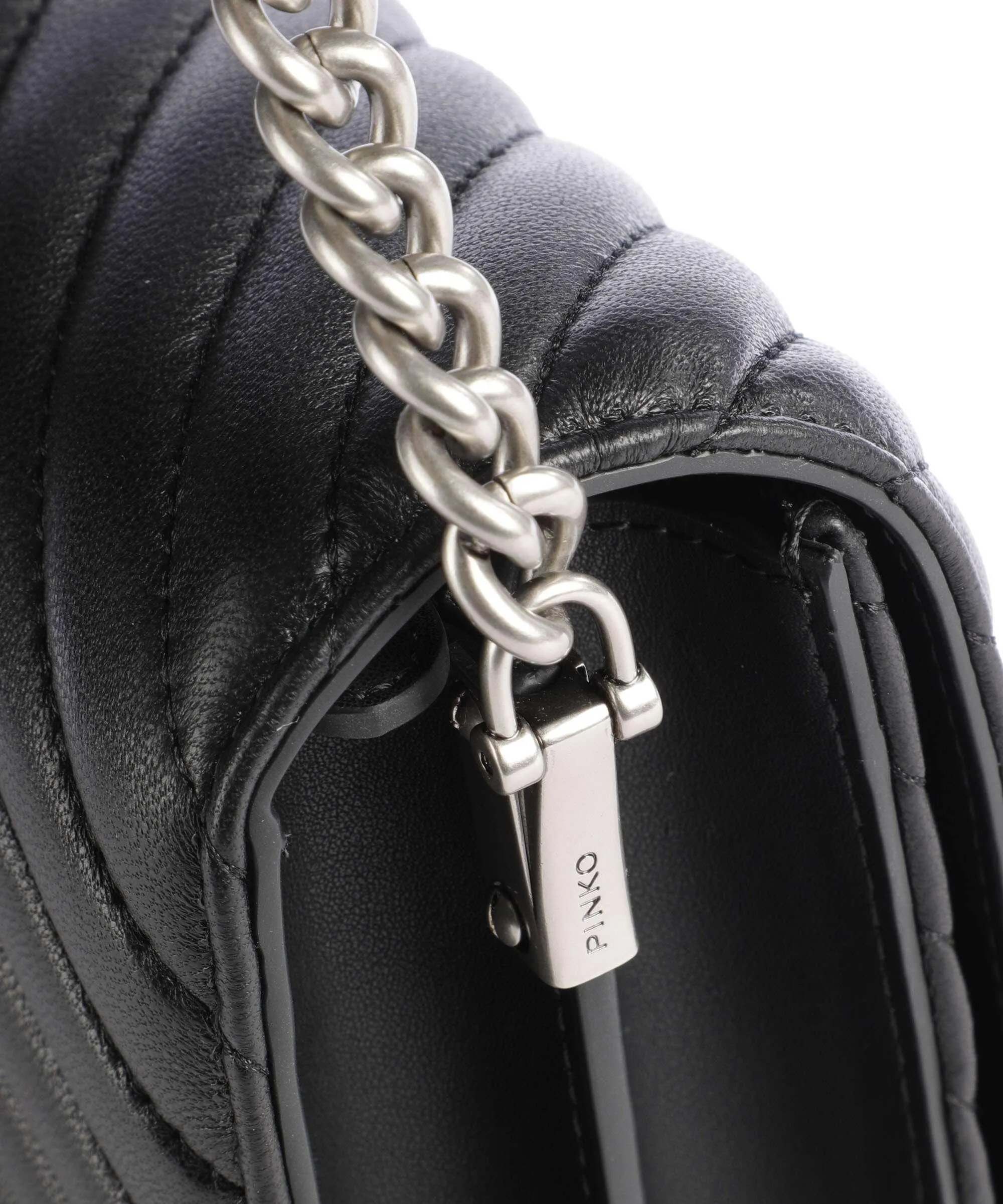  Pinko Love Click Classic Borsa a tracolla pelle di pecora nero  