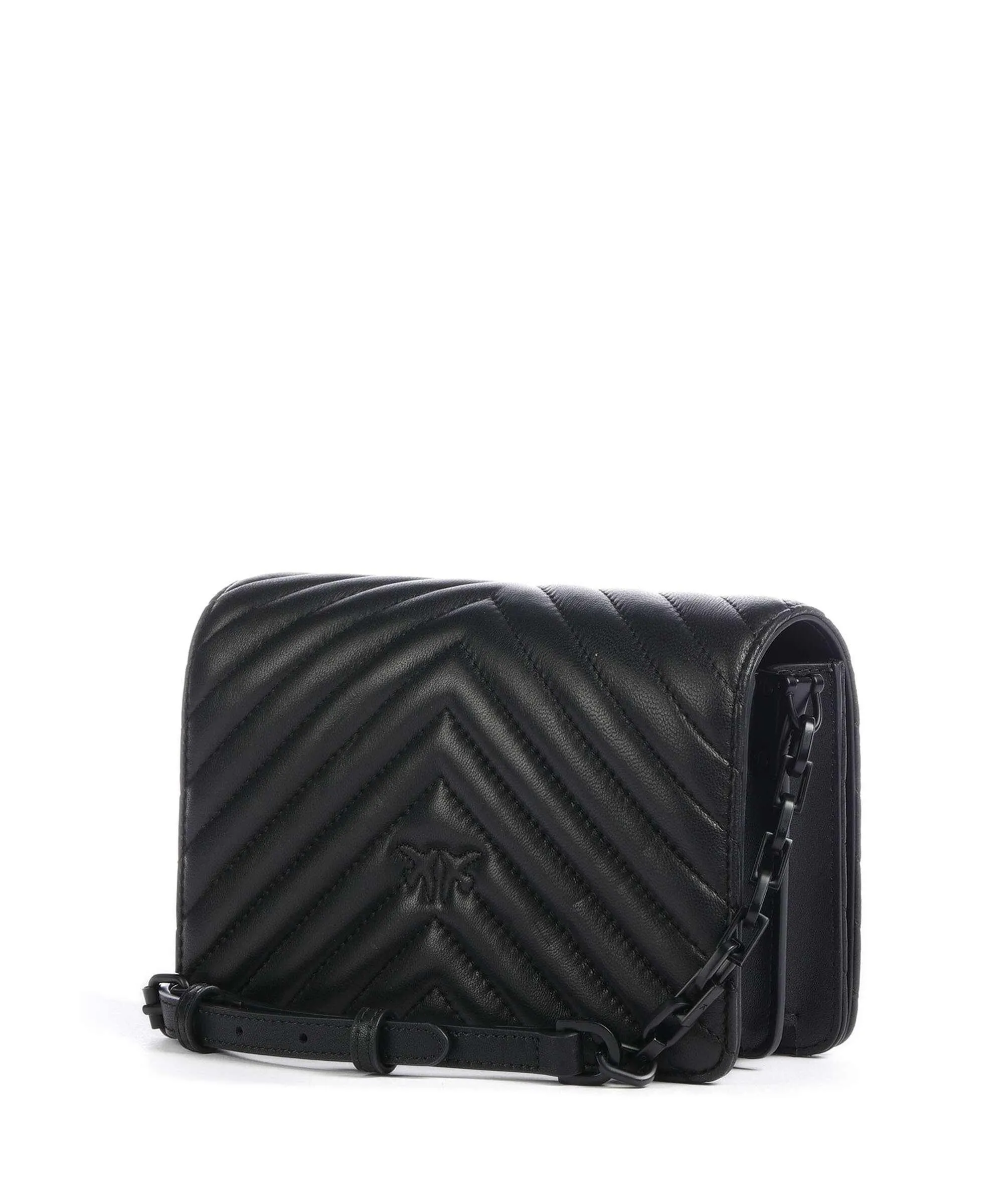  Pinko Love Click Mini Borsa a tracolla pelle di pecora nero  