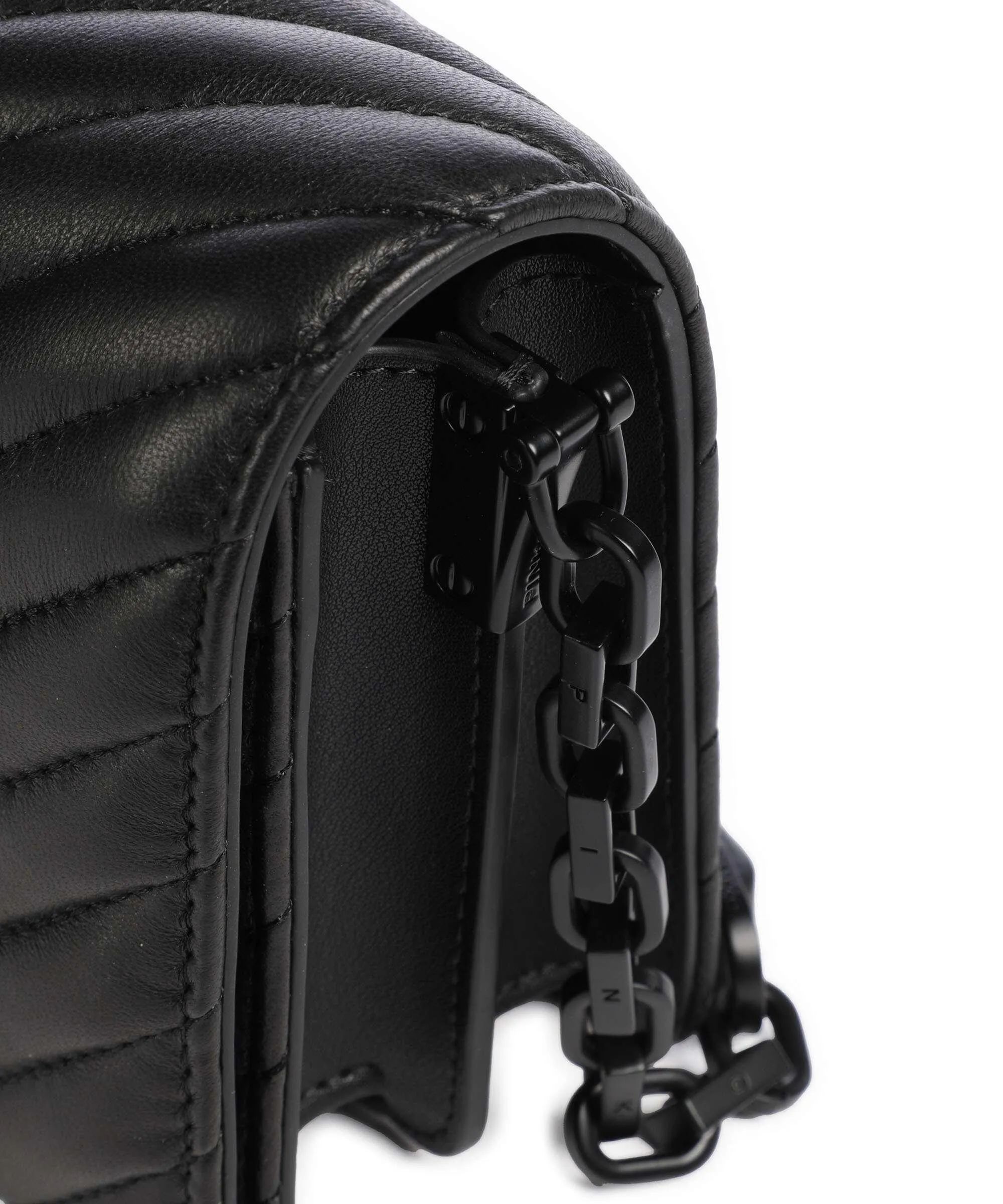  Pinko Love Click Mini Borsa a tracolla pelle di pecora nero  